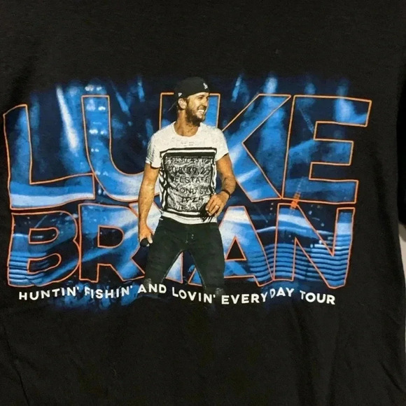 Luke Bryan Huntin’ Fishin’ Tour Concert T-Shirt - Picture 3 of 4